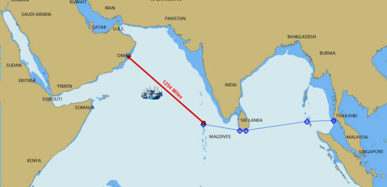 Sailing Maldives to Oman